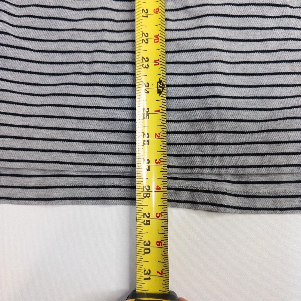 Polo Ralph Lauren Polo Short Sleeve Shirt Mens XL Cotton Gray Black Striped